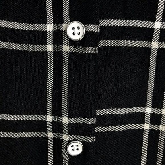 Jachs Girlfriend Plaid Button Up Cutoff Sleeve Top - Picture 4 of 7